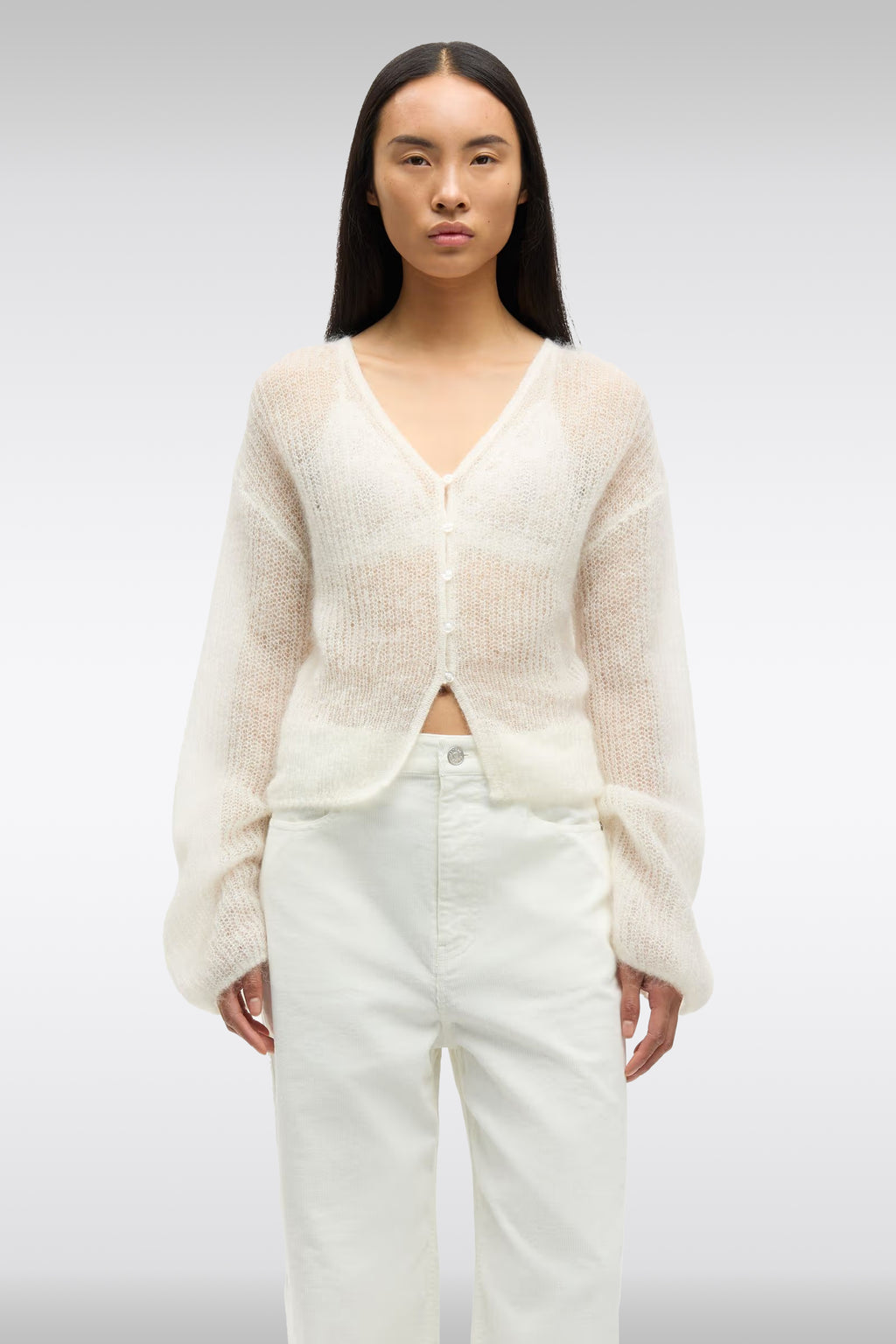alt-image__Cardigan-loose-fit-in-lana-mohair-panna---Sapoppie-Cardigan