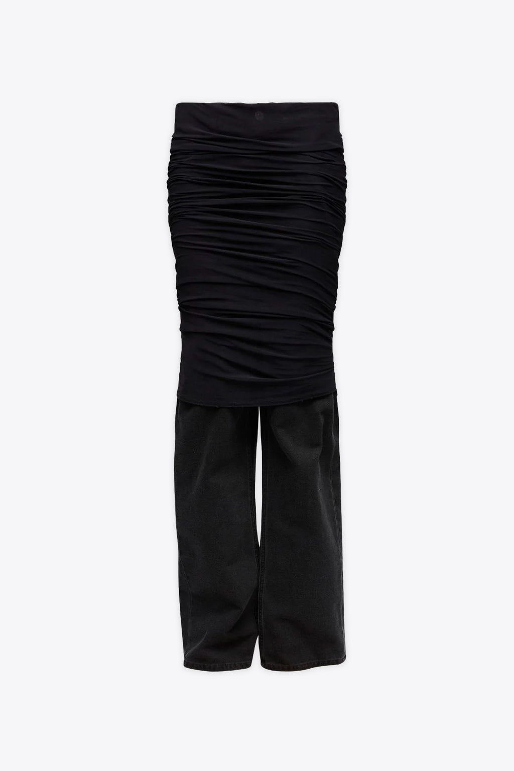 alt-image__Black-denim-loose-jeans-with-mesh-skirt-overlapping