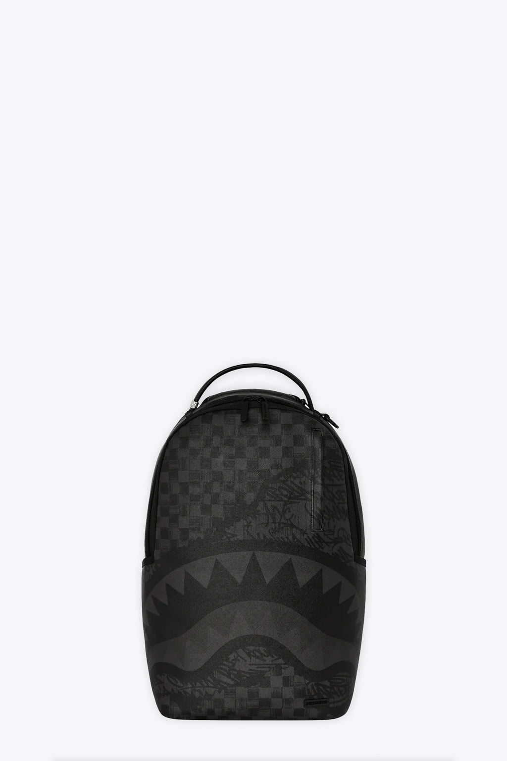 alt-image__Zaino-in-pvc-nero-a-scacchi-con-stampa-graffiti---Torn-Graff-Check-Dlxsv-Backpack