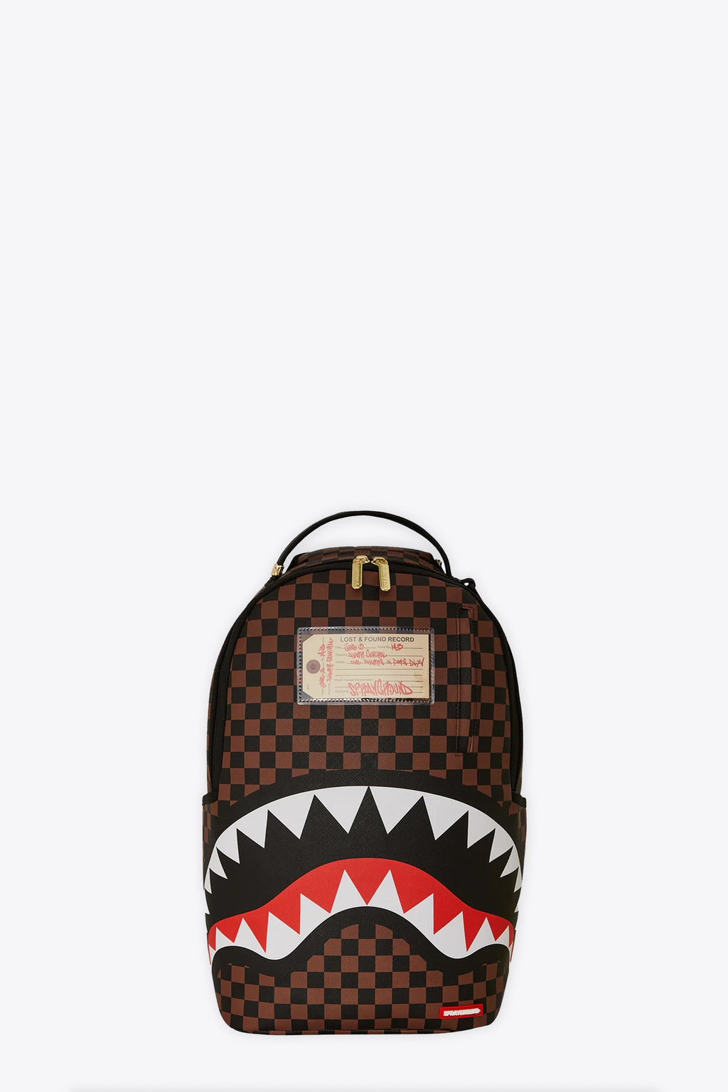 alt-image__Zaino-in-pvc-marrone-e-nero-a-scacchi---Sharks-In-Paris-Lost-&-Found-Backpack