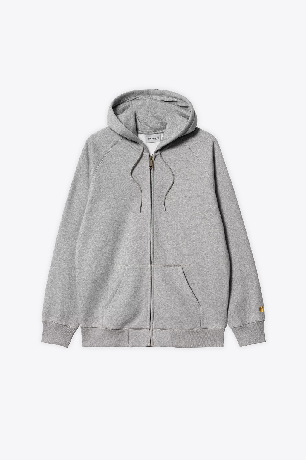 alt-image__Felpa-grigio-melange-con-cappuccio-e-zip---Hooded-Chase-Jacket