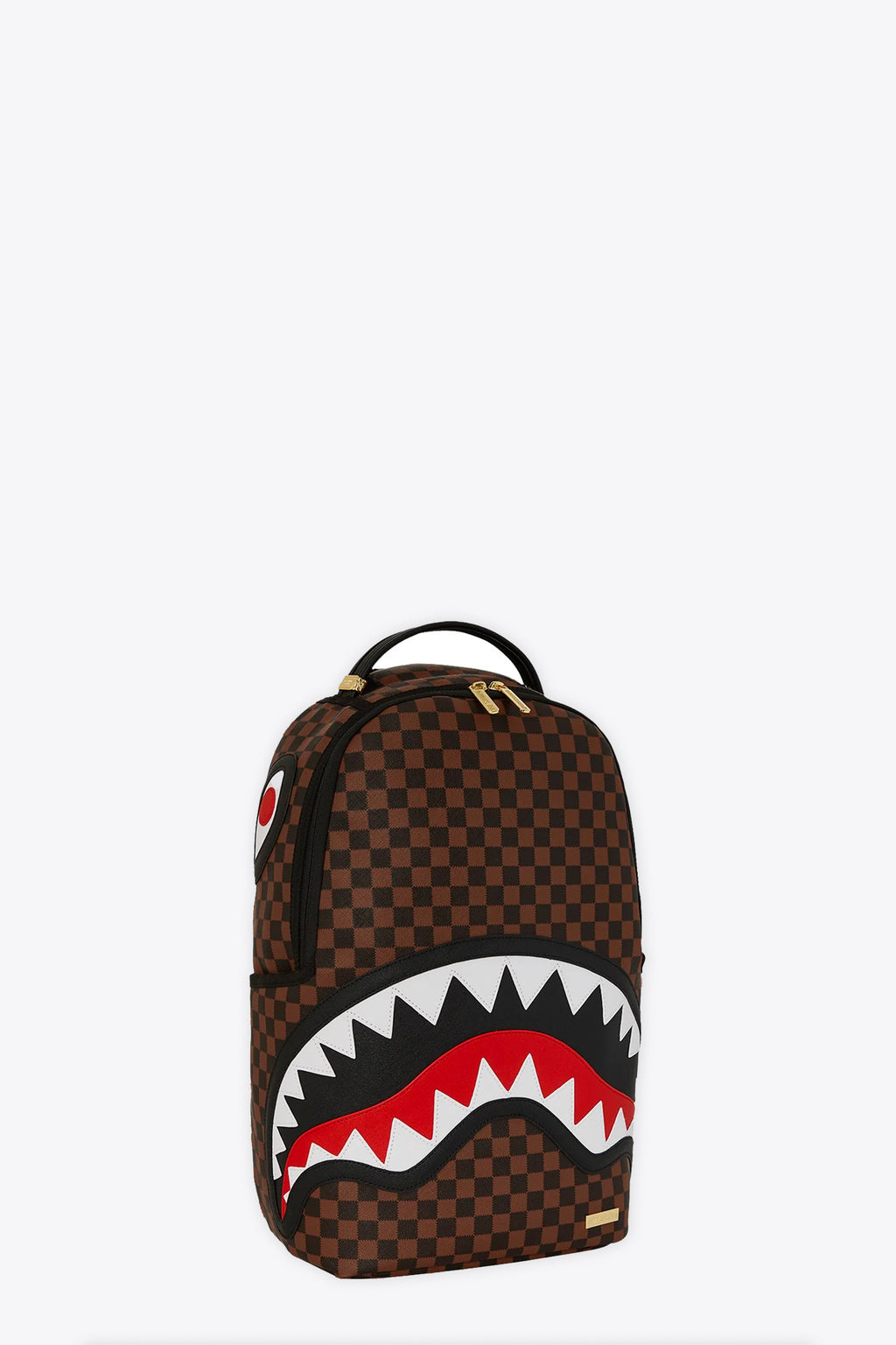alt-image__Zaino-in-pvc-nero-e-marrone-a-scacchi-con-bocca-shark---Sawtooth-Sharks-in-Paris-Dlxsv-Backpack