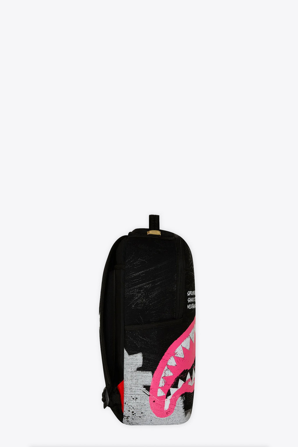 alt-image__Zaino-nero-in-canvas-con-bocca-shark-rosa---Shark-Central-Sorbet-Hand-Paintaed-Dlx-cotton-Backpack