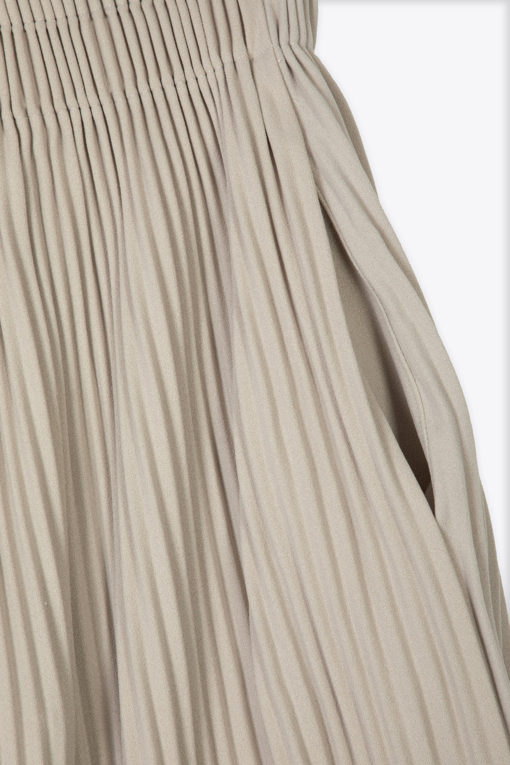 alt-image__Bermuda-in-tessuto-plissettato-grigio-con-elastico-in-vita---Pleated-Wide-Leg-Culottes