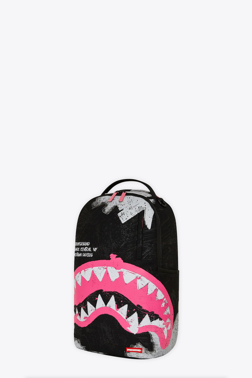 alt-image__Zaino-nero-in-canvas-con-bocca-shark-rosa---Shark-Central-Sorbet-Hand-Paintaed-Dlx-cotton-Backpack
