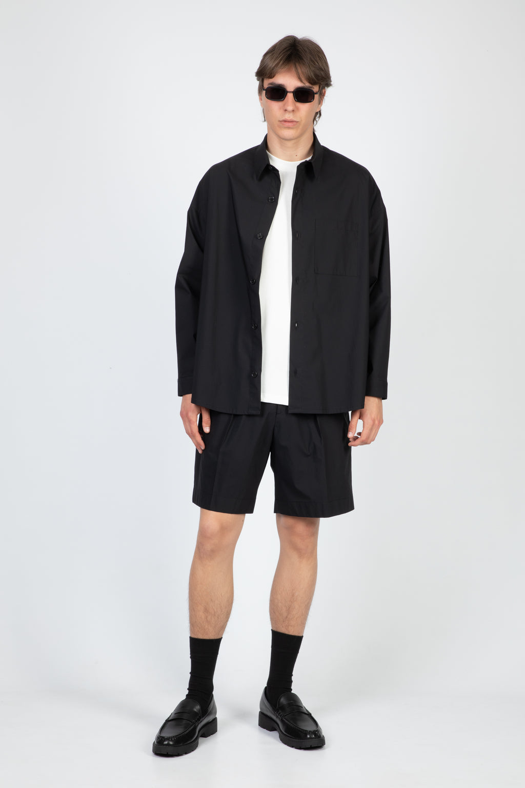 alt-image__Short-in-cotone-tecnico-nero-con-elastico-in-vita