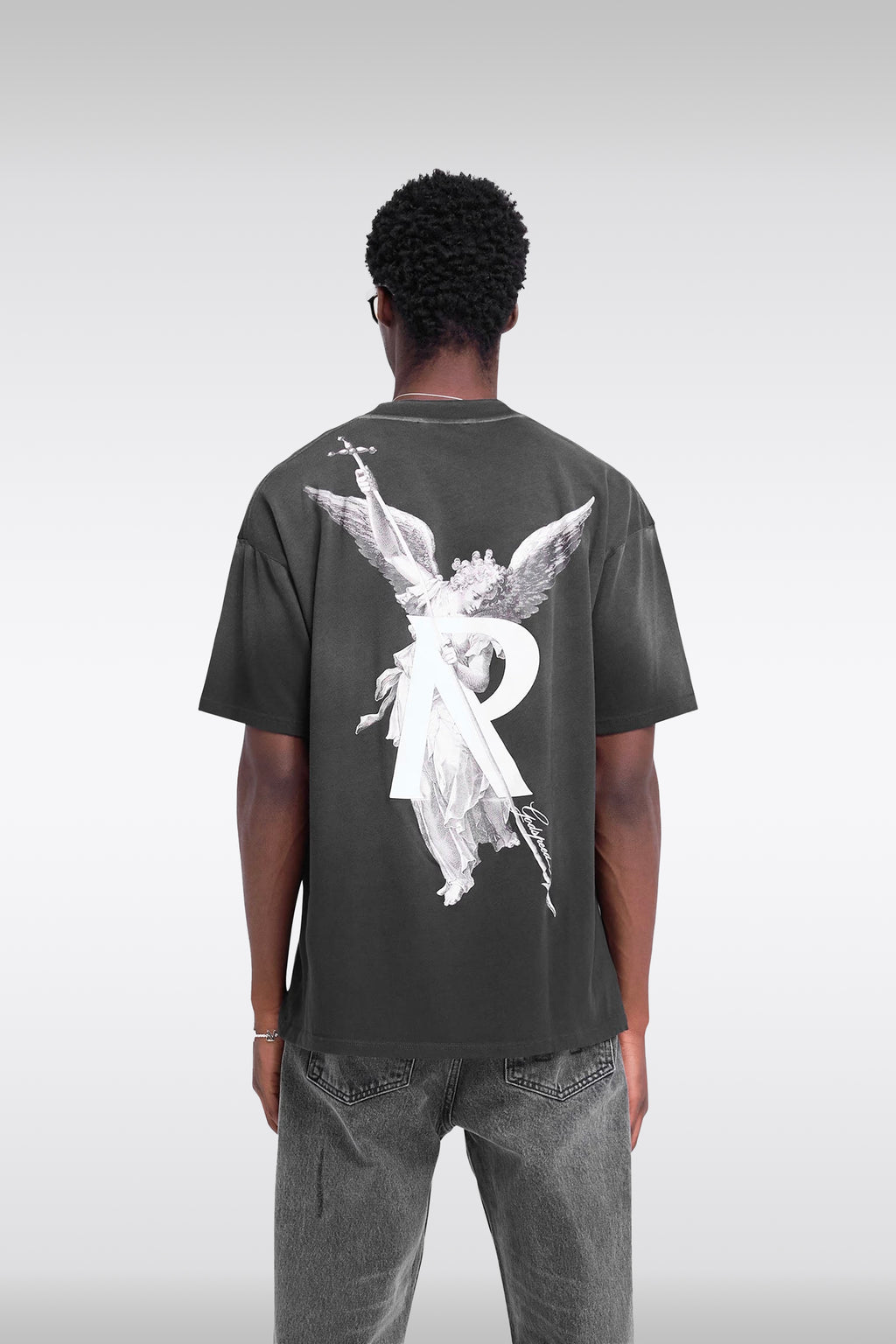 alt-image__Washed-black-cotton-t-shirt-with-chest-and-back-print-with-logo---Archangel-T-Shirt