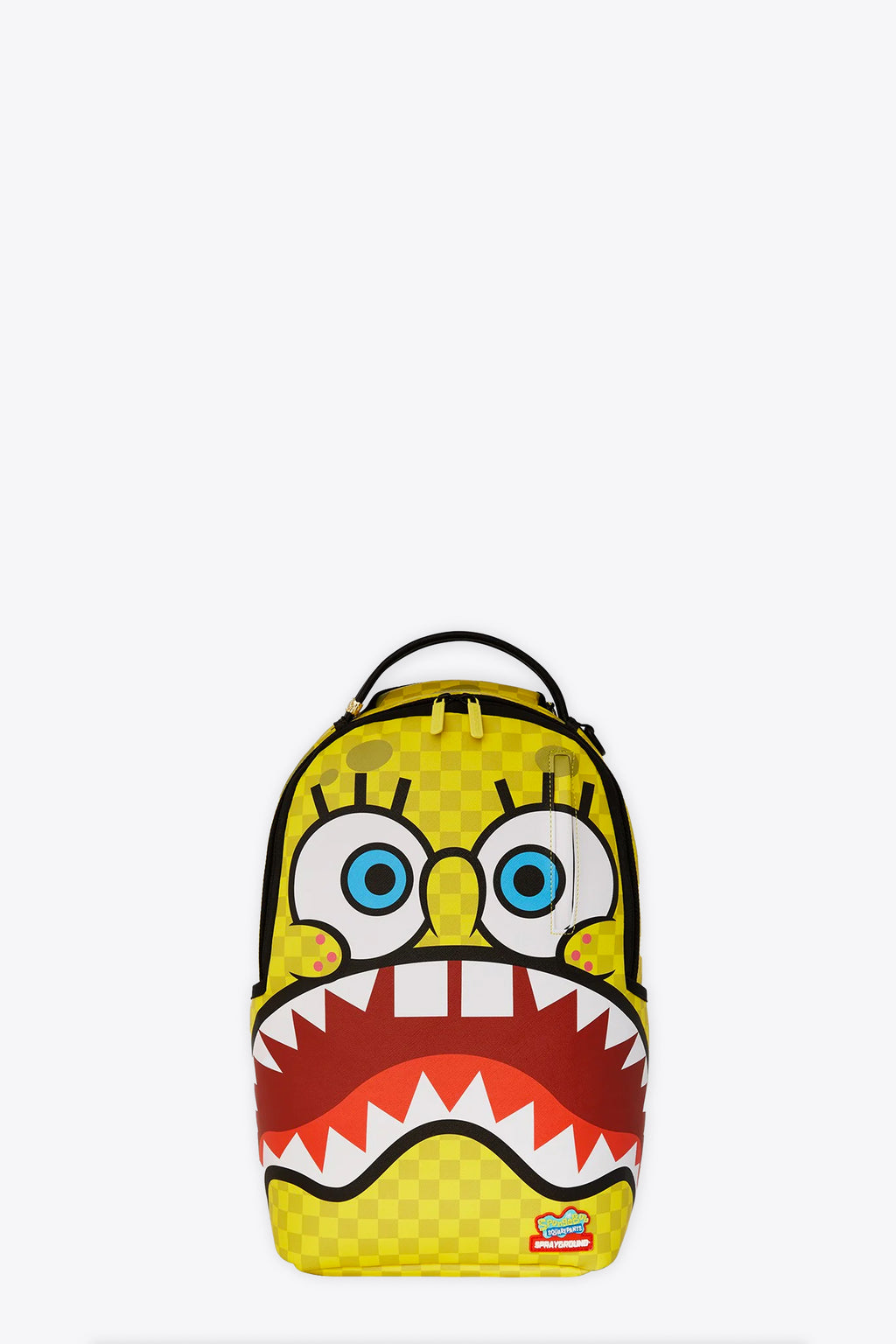 alt-image__Zaino-in-pvc-giallo-a-scacchi-con-stampa-Spongebob---Spongebob-Checkerbob-Dlxsv-Backpack