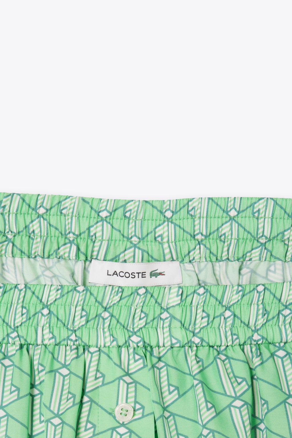 alt-image__Shorts-in-satin-verde-con-stampa-monogram