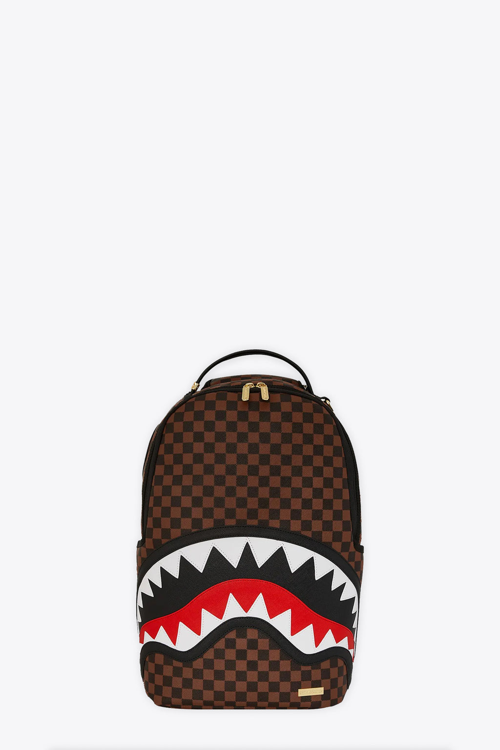 alt-image__Zaino-in-pvc-nero-e-marrone-a-scacchi-con-bocca-shark---Sawtooth-Sharks-in-Paris-Dlxsv-Backpack
