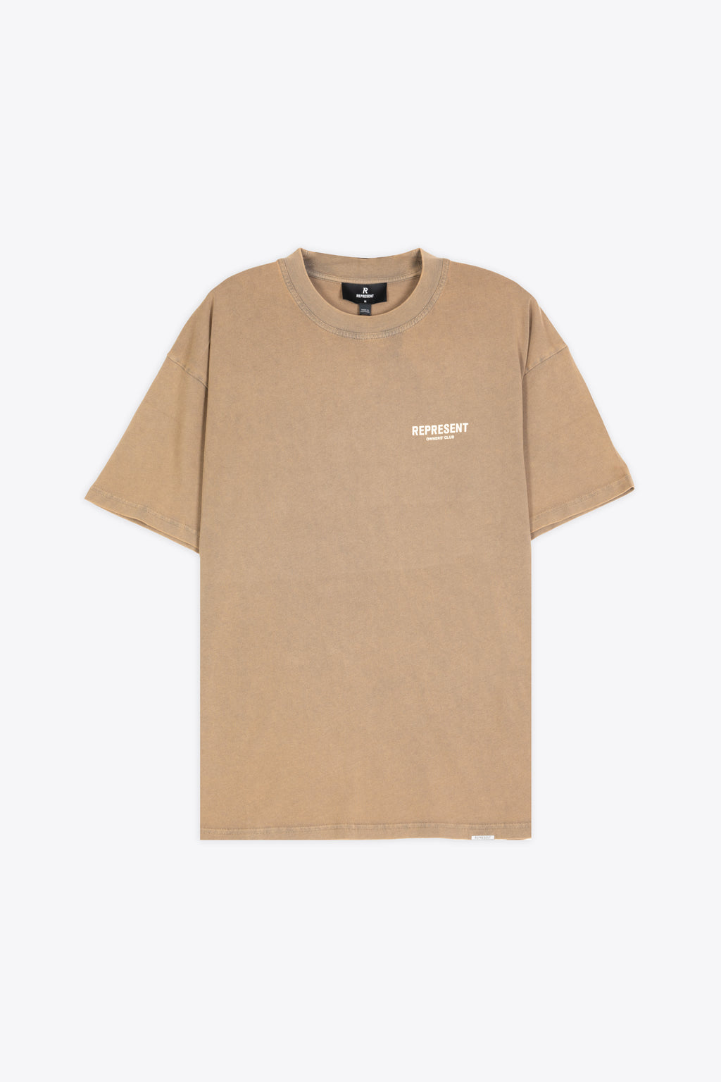 alt-image__T-shirt-in-cotone-lavato-beige-con-logo-al-petto-e-sul-retro---Represent-Owners-Club-T-Shirt