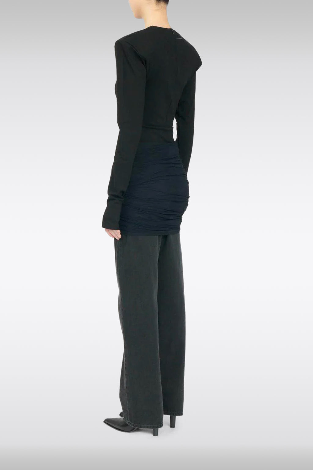 alt-image__Black-denim-loose-jeans-with-mesh-skirt-overlapping