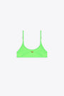 Top bikini in lycra verde con logo - Bfb Nala 