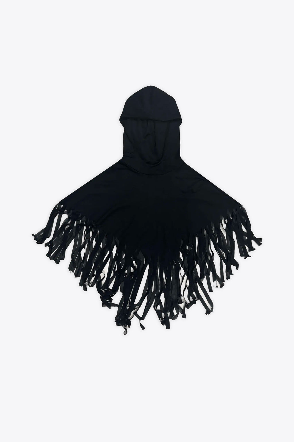 alt-image__Poncho-in-mesh-nero-con-cappuccio-e-frange---Hooded-Poncho-Top