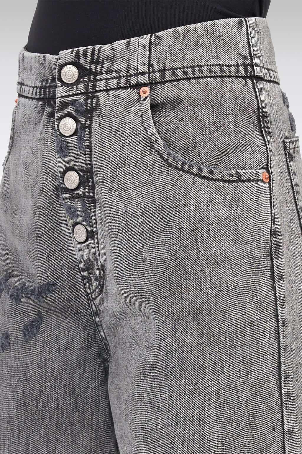 alt-image__Grey-distressed-denim-5-pocket-jeans-with-high-waist