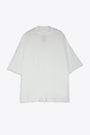 White cotton oversized t-shirt with raw-cut hems - Tommy T 