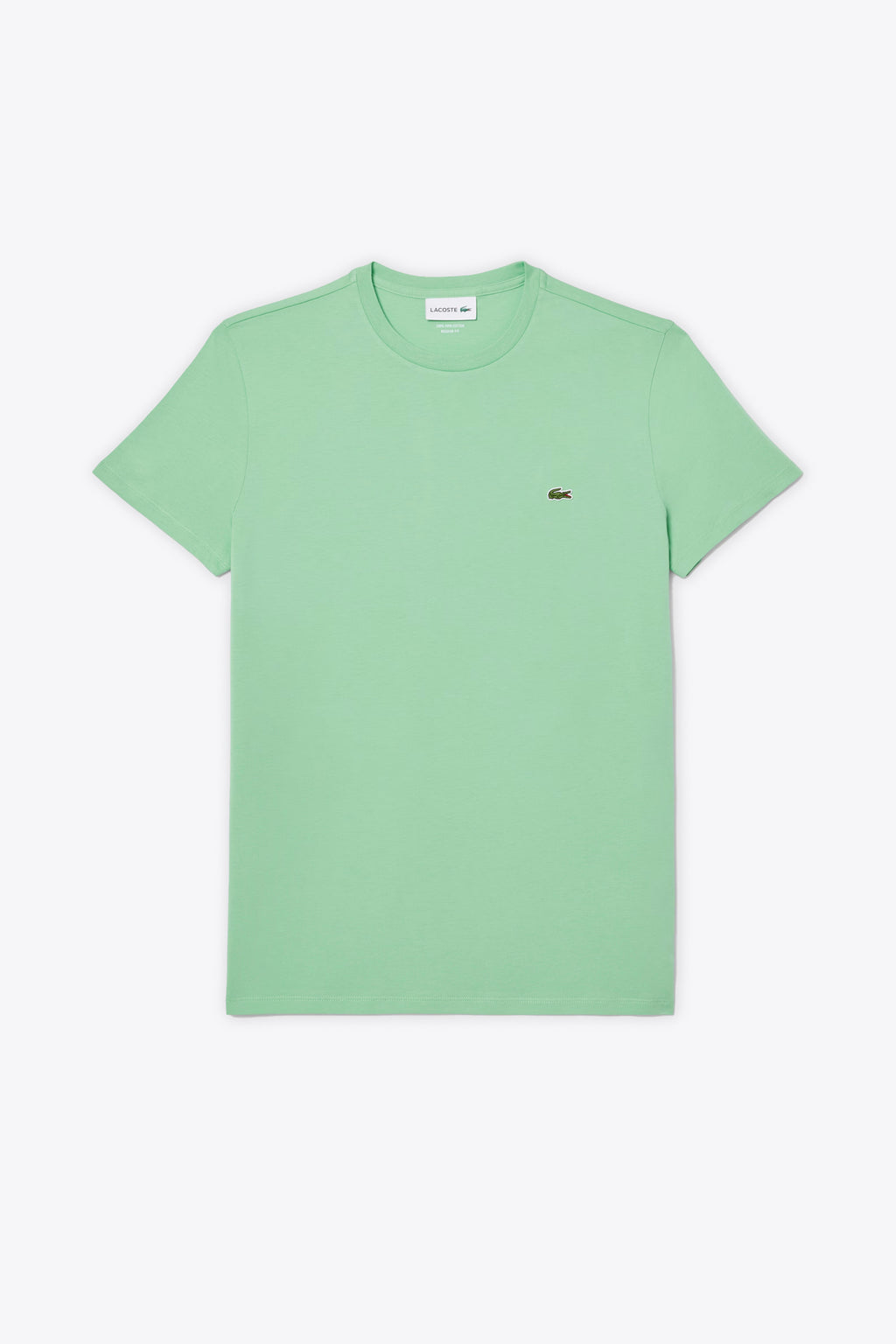 alt-image__T-shirt-in-cotone-Pima-verde-menta-con-logo-al-petto