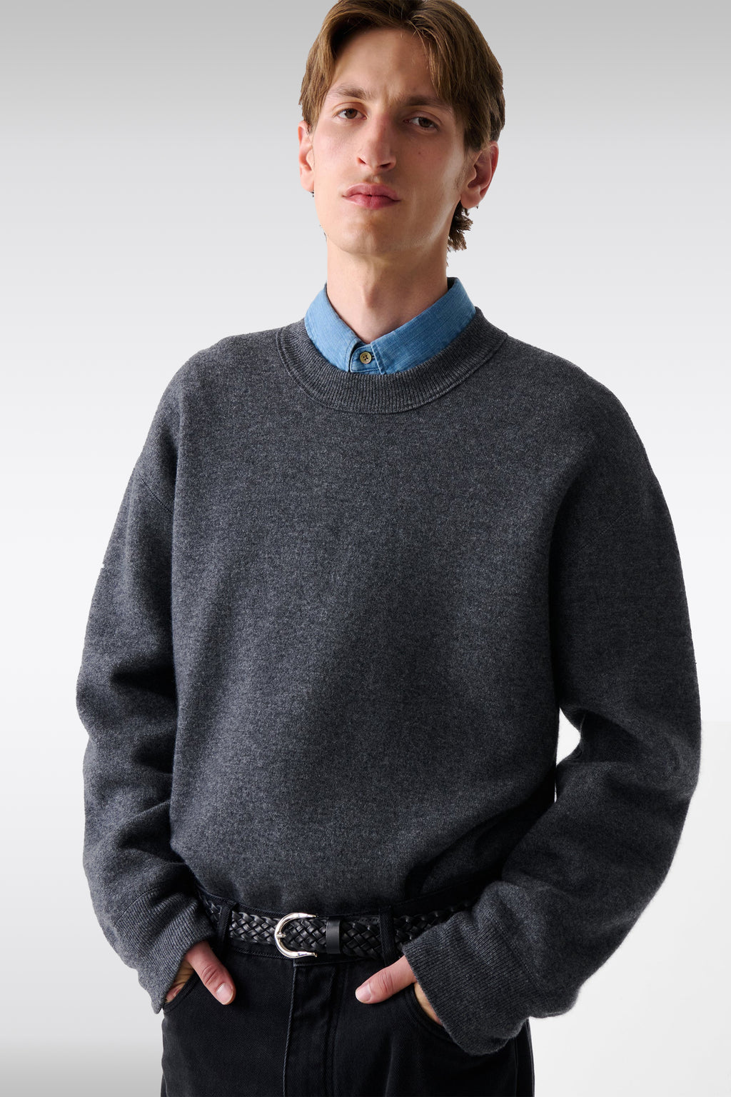 alt-image__Pullover-relaxed-fit-in-misto-cashmere-grigio---Moray