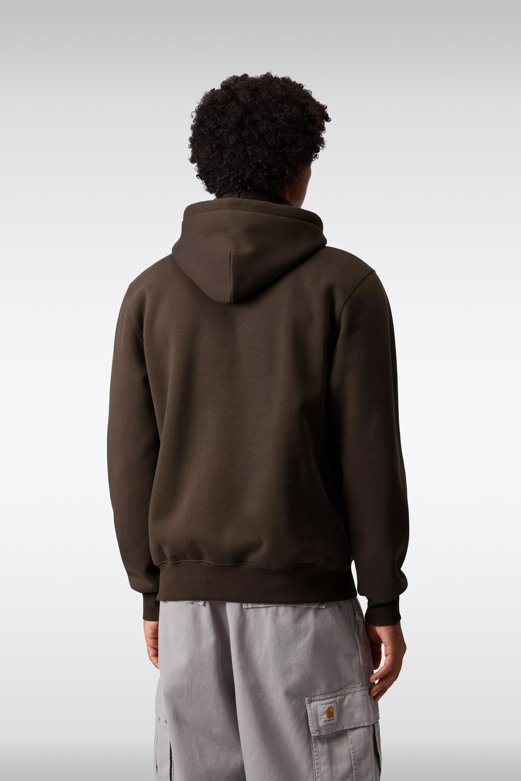 alt-image__Brown-hoodie-with-light-blue-script-logo-embroidery---Hooded-Carhartt-Sweatshirt