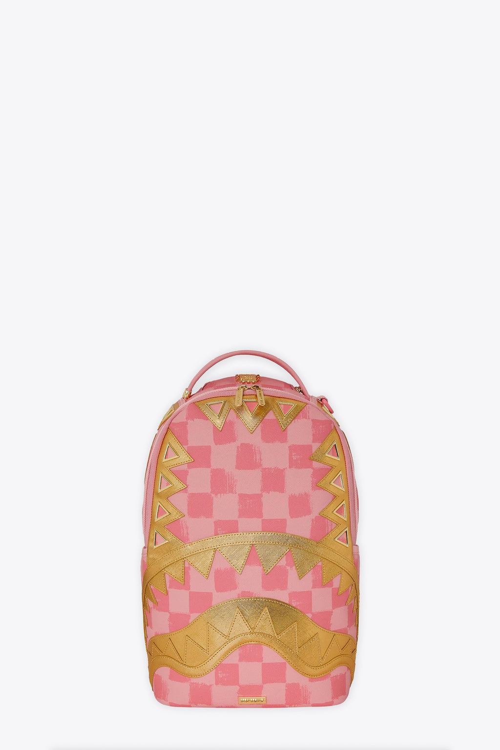 alt-image__Zaino-in-pvc-rosa-a-scacchi-con-dettagli-oro---Ai-Pink-Smudge-Dlxsf-Backpack
