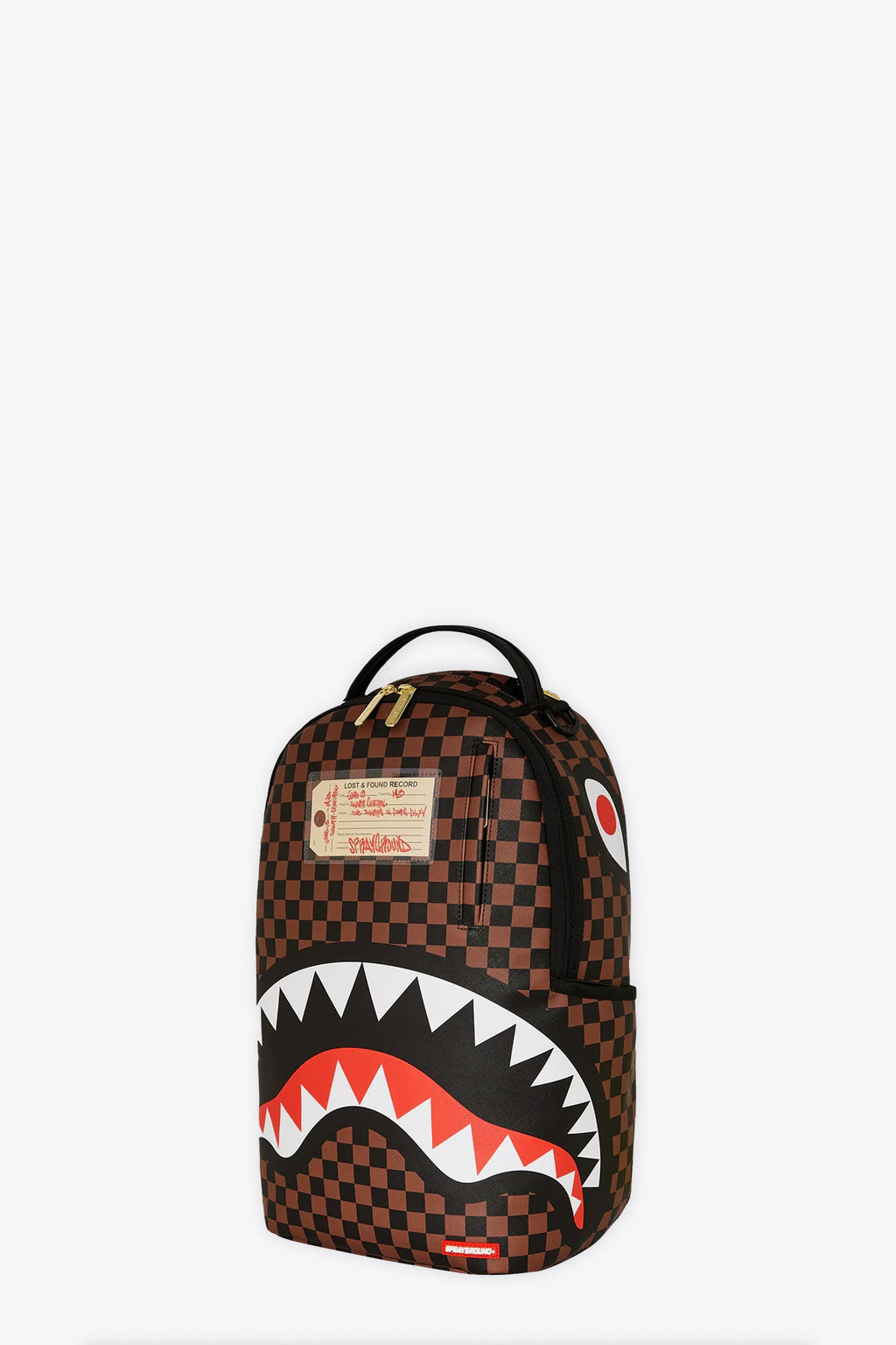 alt-image__Zaino-in-pvc-marrone-e-nero-a-scacchi---Sharks-In-Paris-Lost-&-Found-Backpack