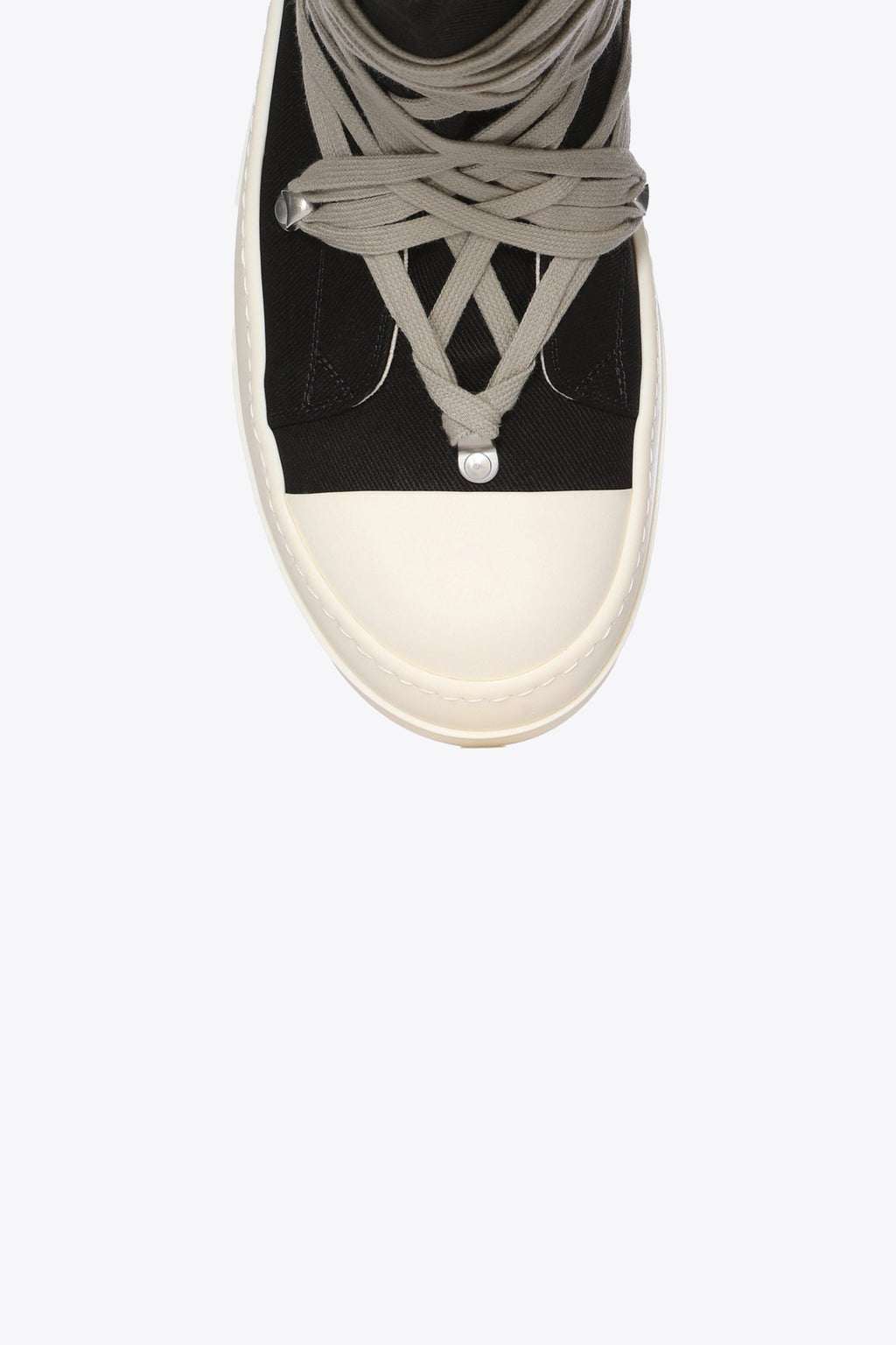 alt-image__Sneaker-nera-alta-in-canvas-con-lacci-ad-incrocio---Megalace-Sneaks