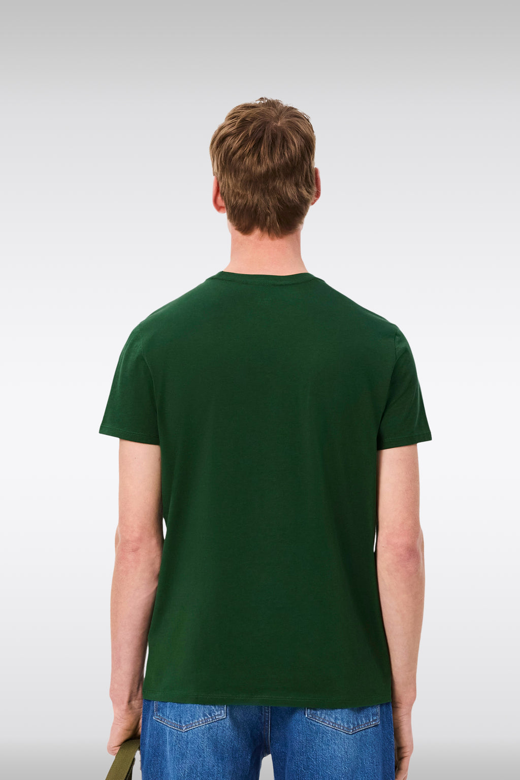 alt-image__T-shirt-in-cotone-Pima-verde-scuro-con-logo-al-petto