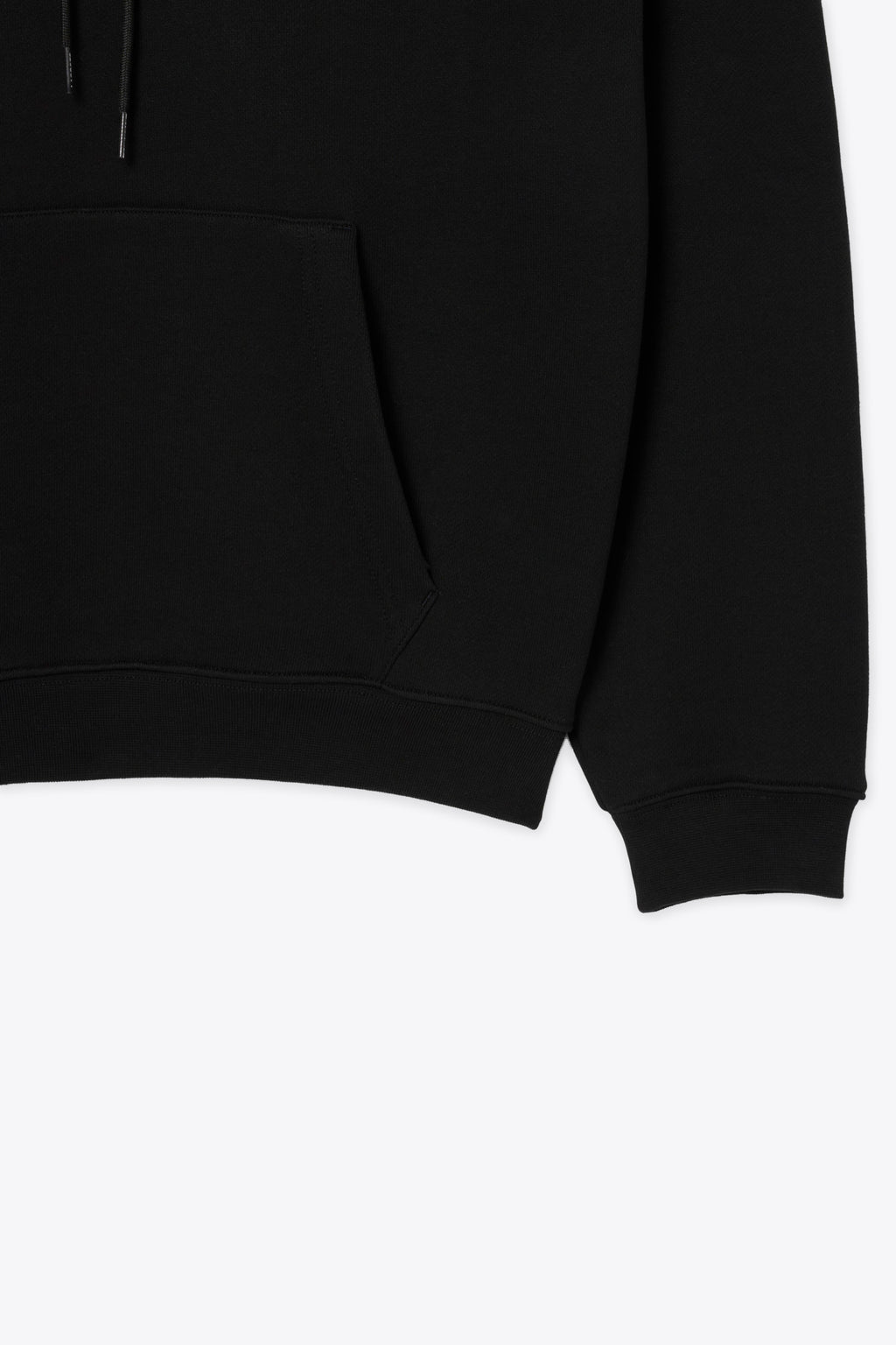 alt-image__Felpa-nera-in-cotone-con-cappuccio-e-stampa-al-petto-e-sul-retro