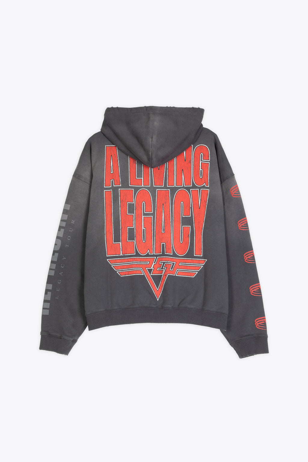 alt-image__Felpa-reversibile-in-cotone-grigio-lavato-con-stampa-grafica---Reversible-Living-Legcay-Falcon-Hoodie