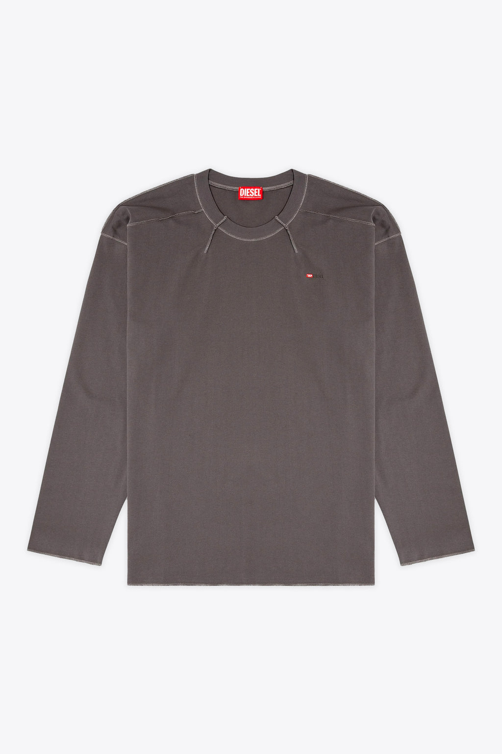 alt-image__T-shirt-grigia-in-cotone-con-maniche-lunghe-e-cuciture-a-vista---T-Crahor-Boxt-Ls-T1