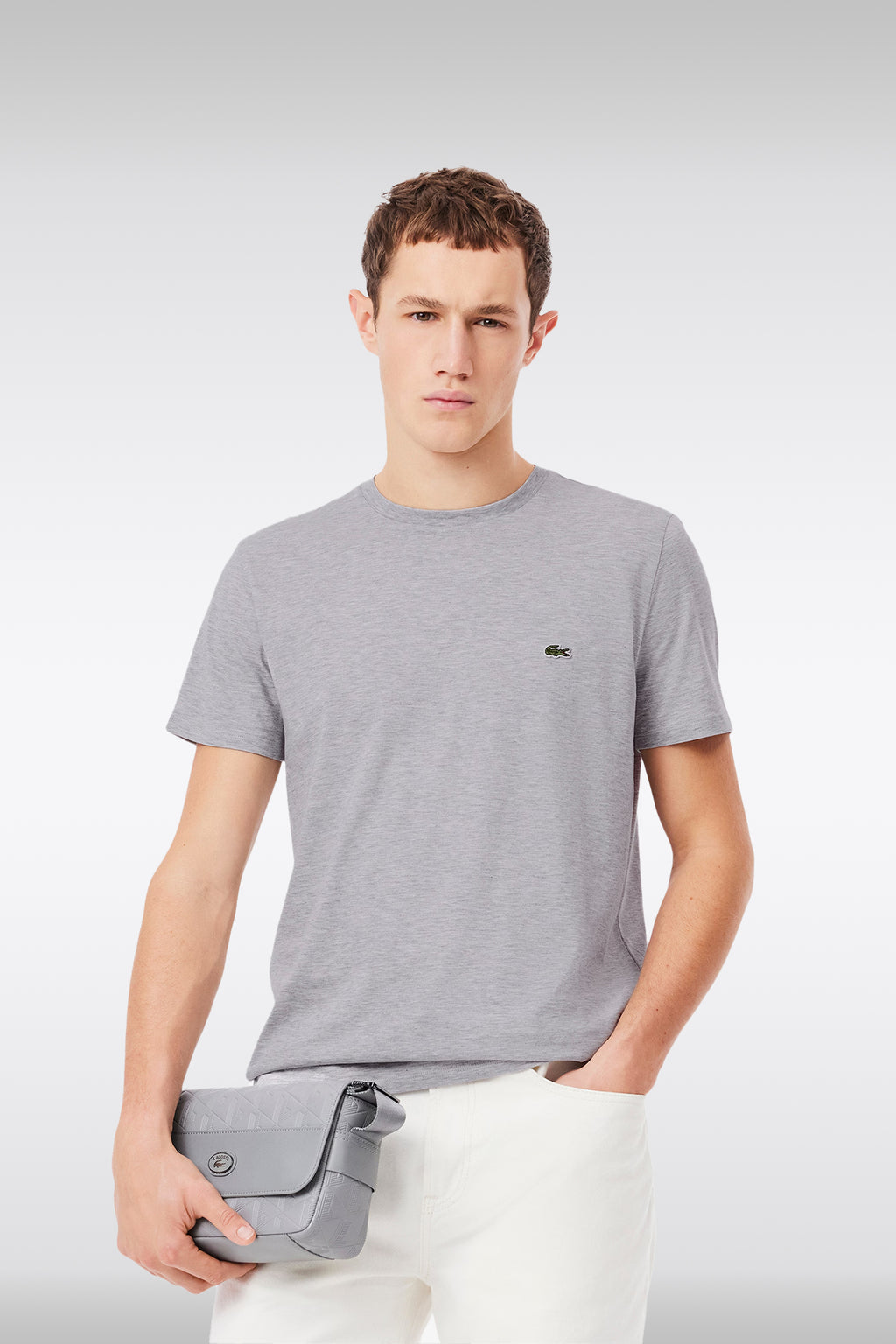 alt-image__T-shirt-grigia-in-cotone-Pima-con-logo-al-petto