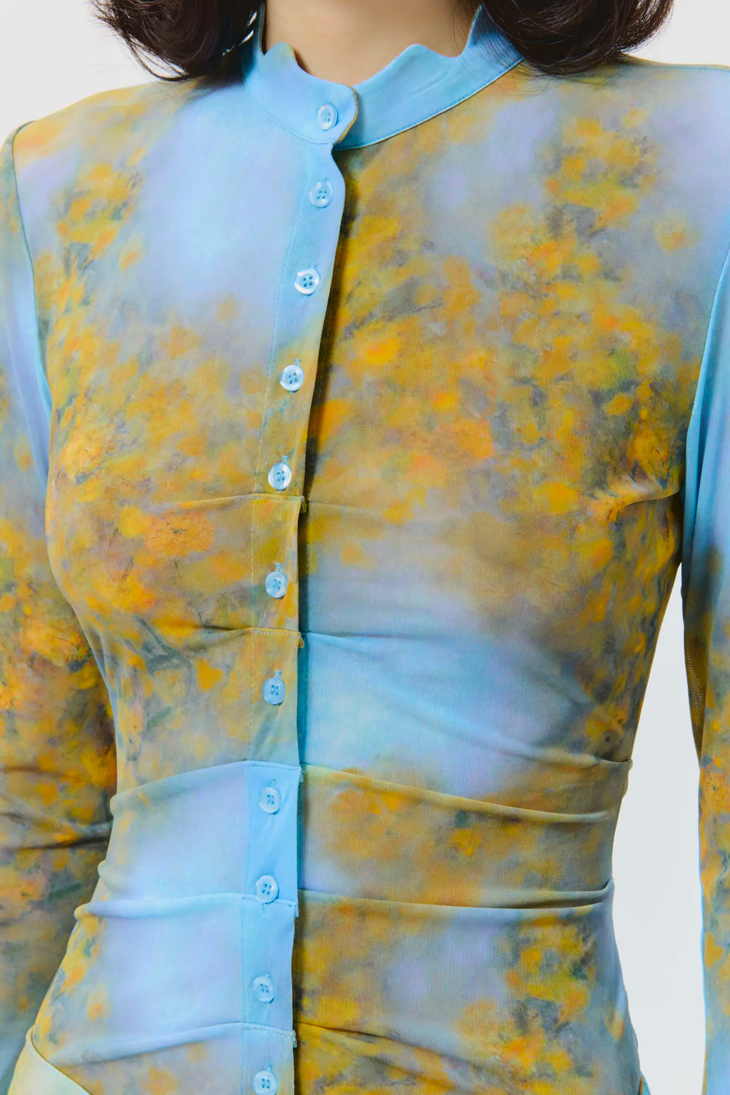 alt-image__Camicia-in-mesh-celeste-e-gialla-con-stampa-floreale---Button-Up-Shirt