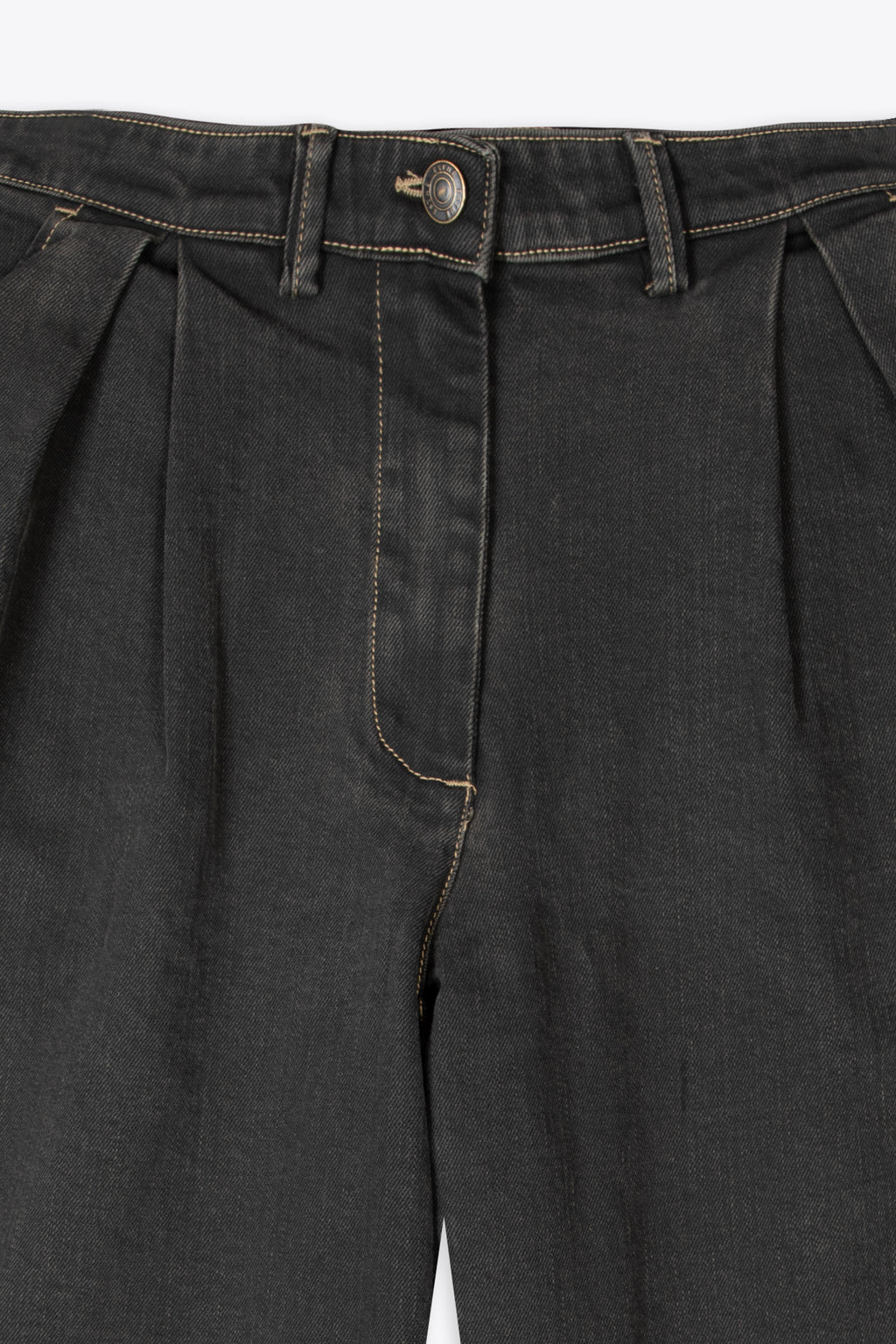 alt-image__Jorts-in-denim-grigio-scuro-nce---Single-Pleated-Denim-Bermuda-Jeans