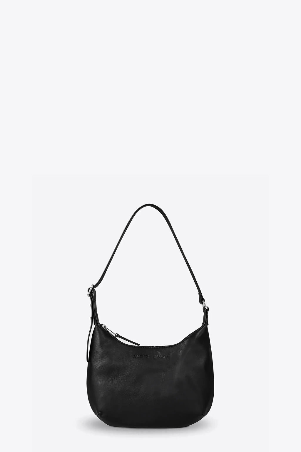 alt-image__Borsa-a-mezza-luna-in-pelle-nera---Safreja-Midi-Bag