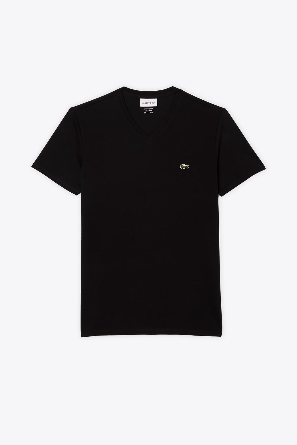 alt-image__T-shirt-nera-in-cotone-Pima-con-logo-al-petto-e-scollo-a-V