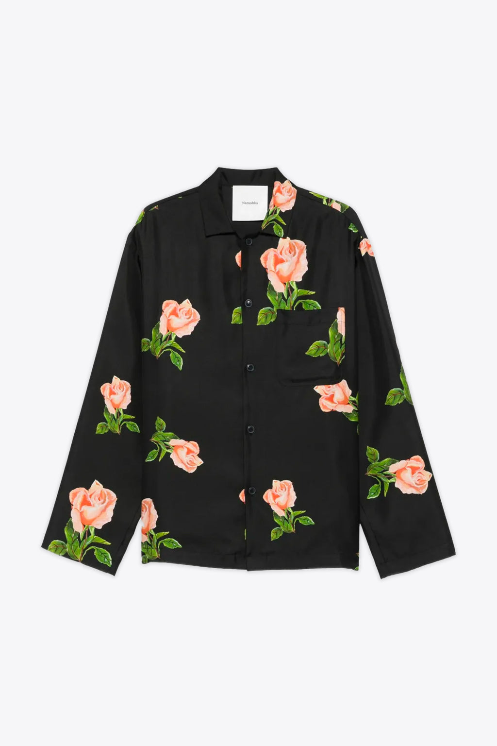 alt-image__Black-silk-long-sleeved-shirt-with-roses-pattern---Jamar
