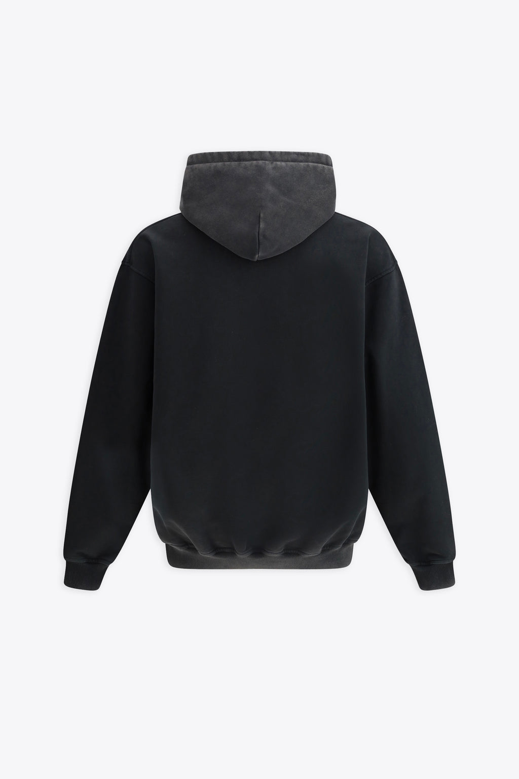 alt-image__Felpa-nera-in-cotone-lavato-con-cappuccio-e-grafica-frontale---Thoroughbred-Hoodie