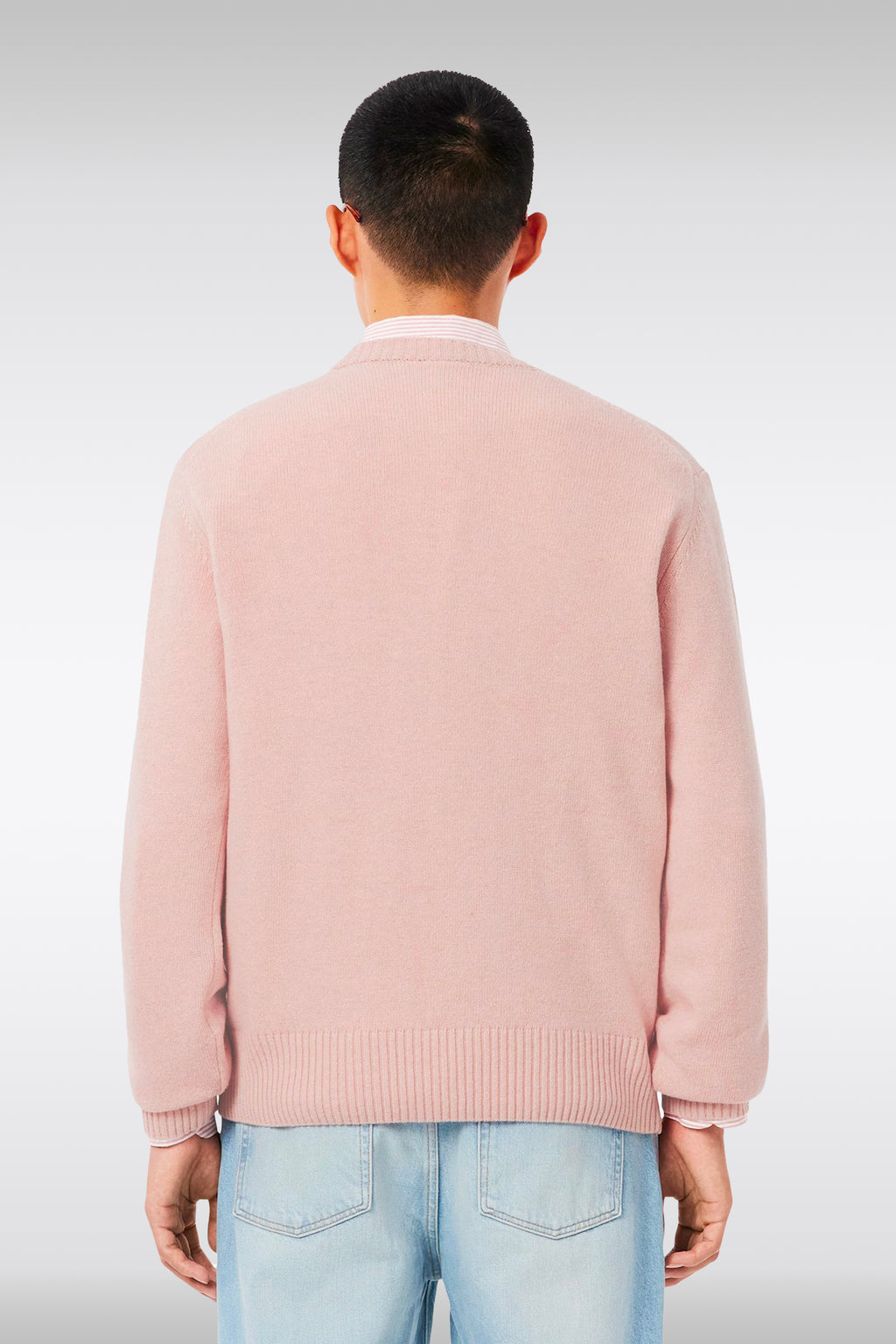 alt-image__Pink-carded-wool-sweater-with-chest-logo