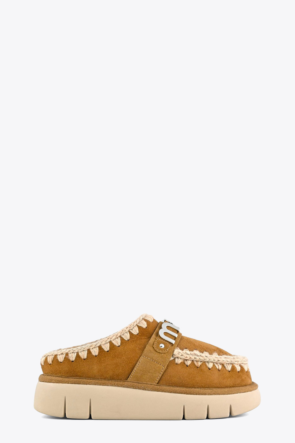 alt-image__Sabot-in-montone-color-cammello-con-logo-in-metallo---Bounce-Clog-Metal-Logo