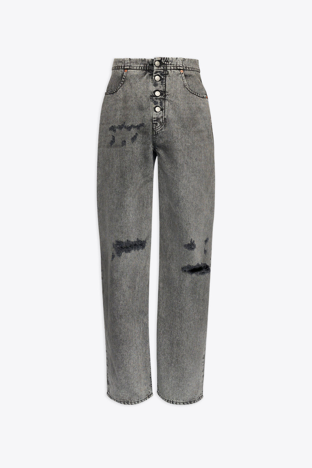 alt-image__Grey-distressed-denim-5-pocket-jeans-with-high-waist