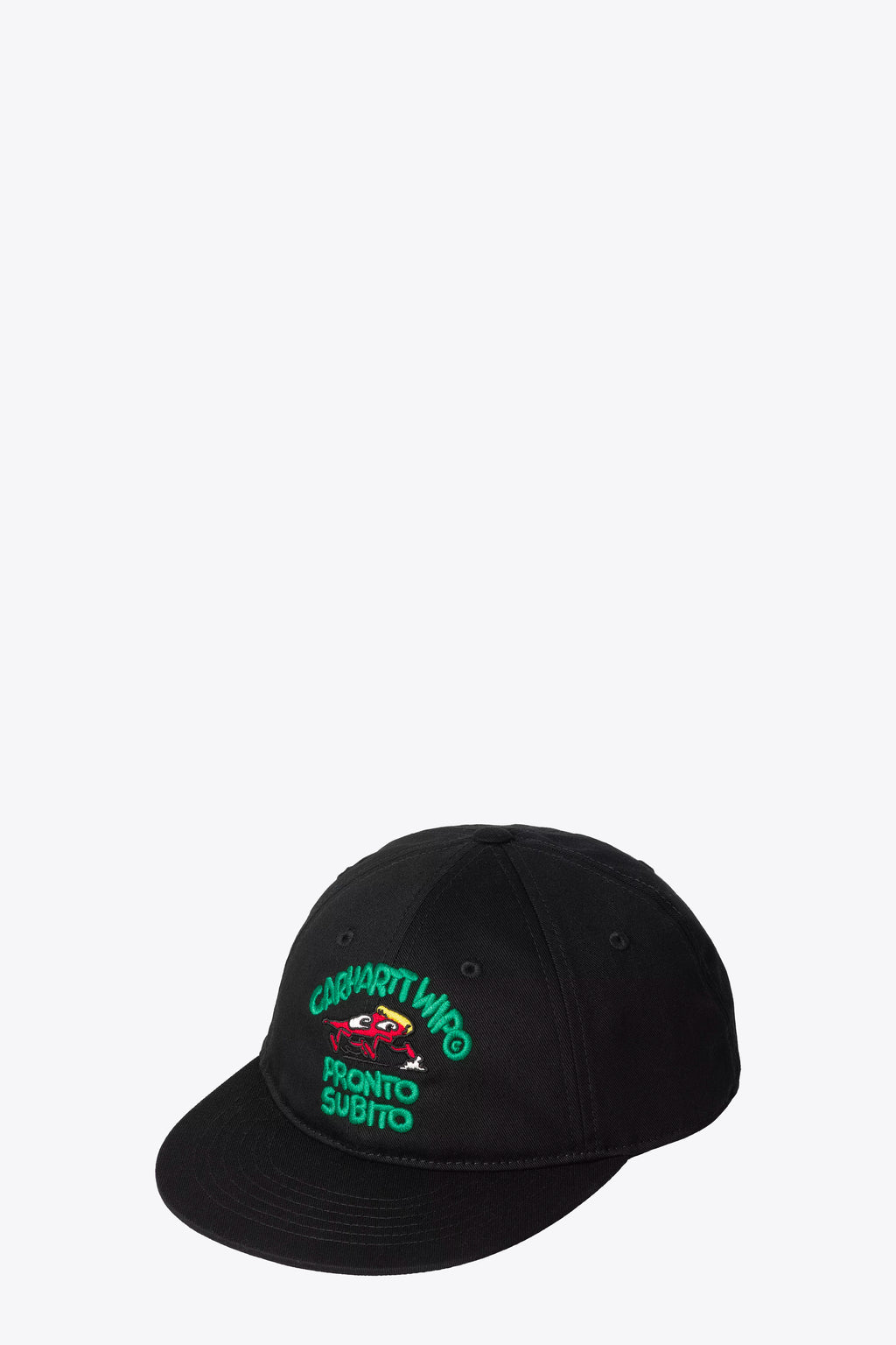 alt-image__Cappello-con-visiera-nero-in-cotone-con-ricamo-frontale---Pronto-Cap