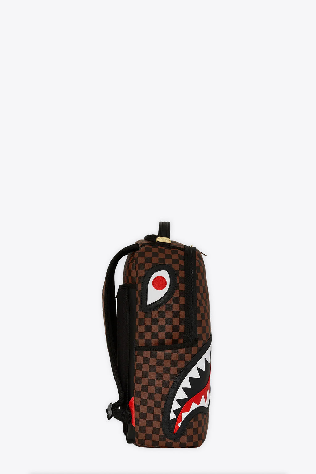 alt-image__Zaino-in-pvc-nero-e-marrone-a-scacchi-con-bocca-shark---Sawtooth-Sharks-in-Paris-Dlxsv-Backpack