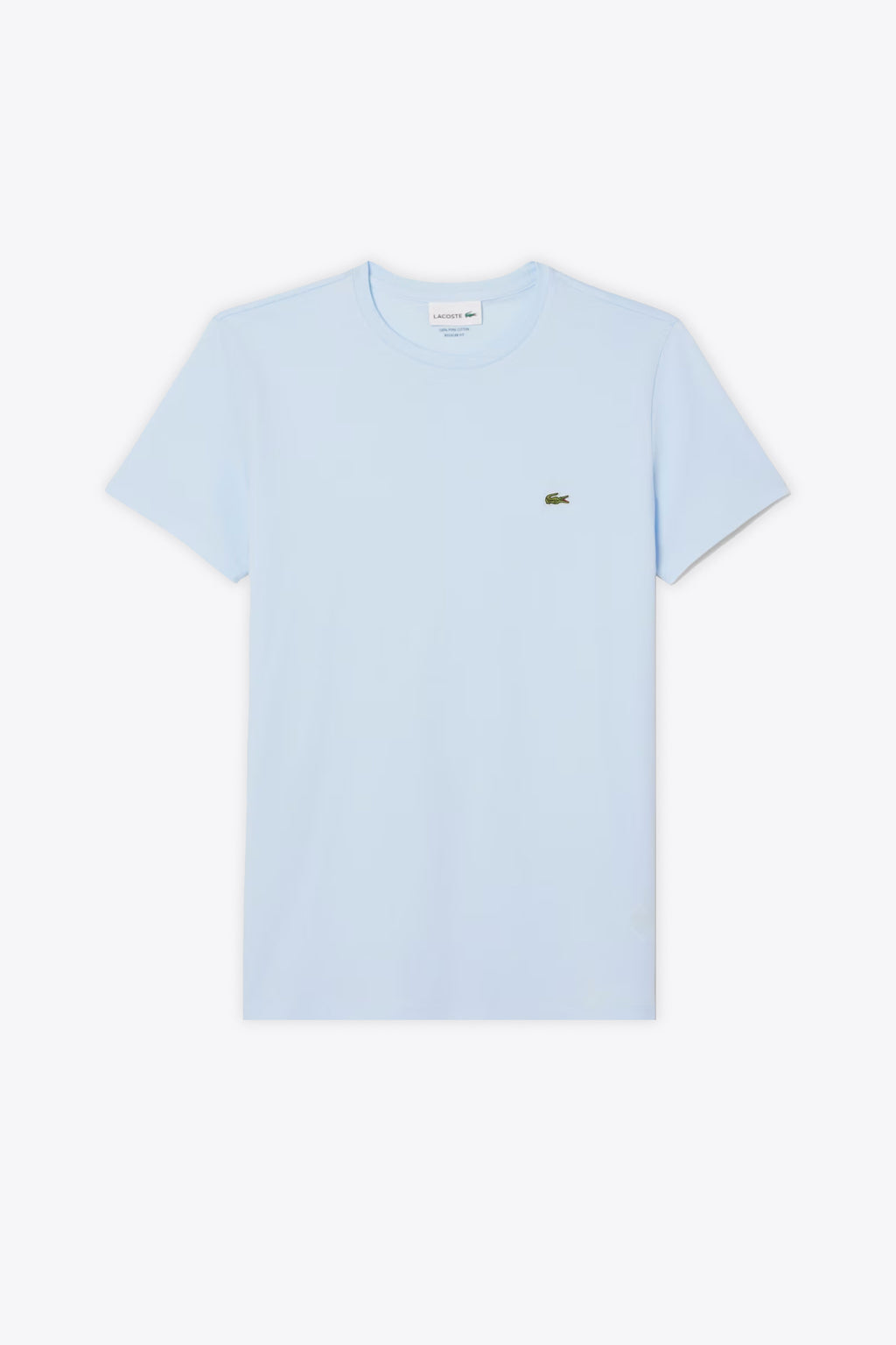 alt-image__T-shirt-in-cotone-Pima-celeste-polvere-con-logo-al-petto