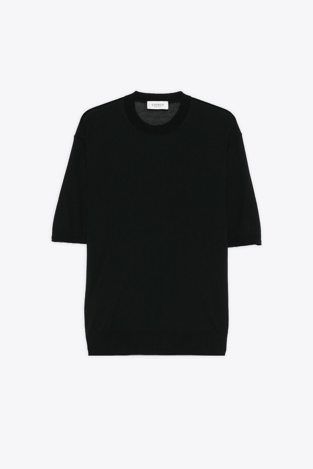 alt-image__T-shirt-nera-in-maglia-con-collo-lupetto