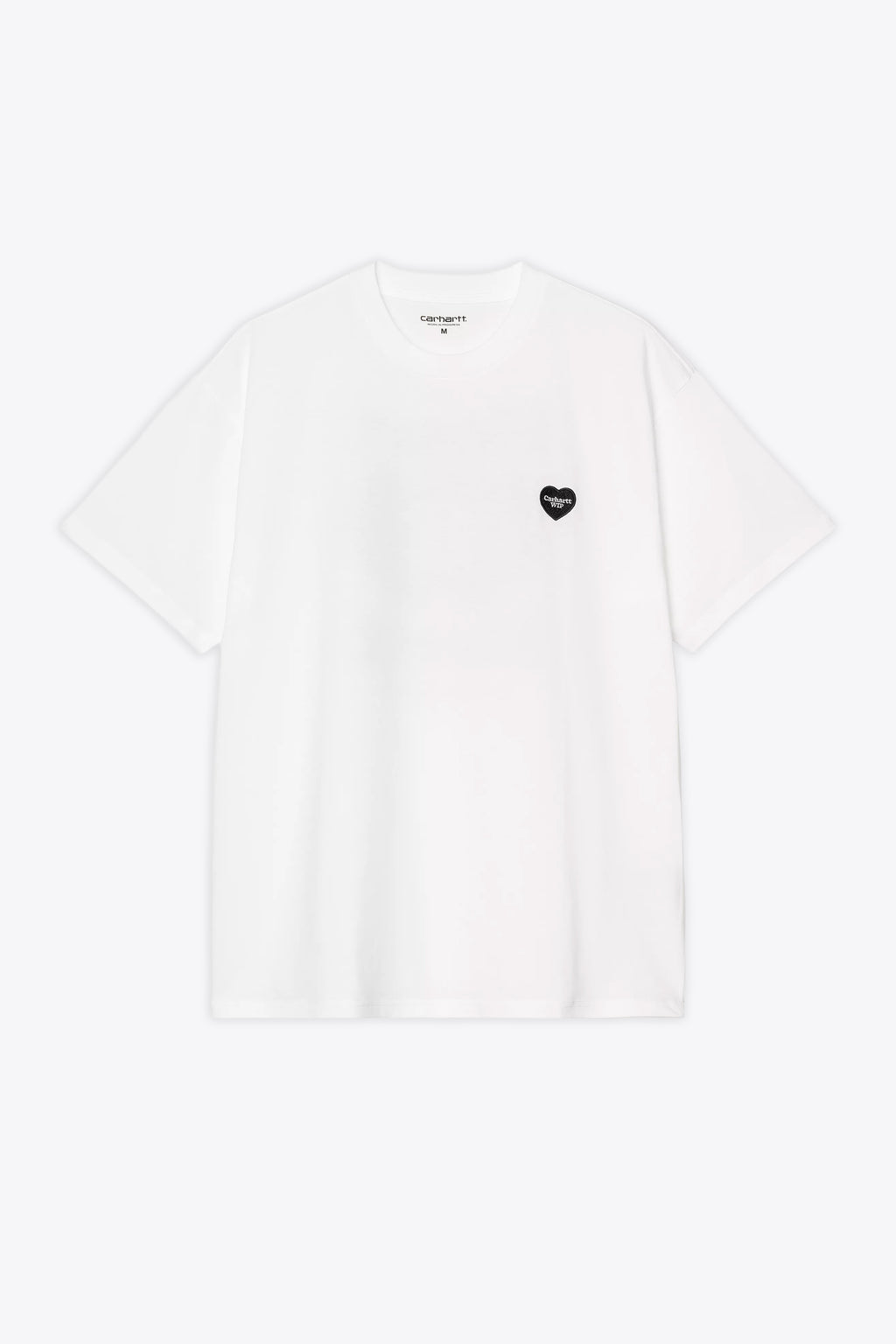 alt-image__T-shirt-bianca-in-cotone-con-patch-cuore-al-petto---S/S-Heart-II-Hartt-T-Shirt