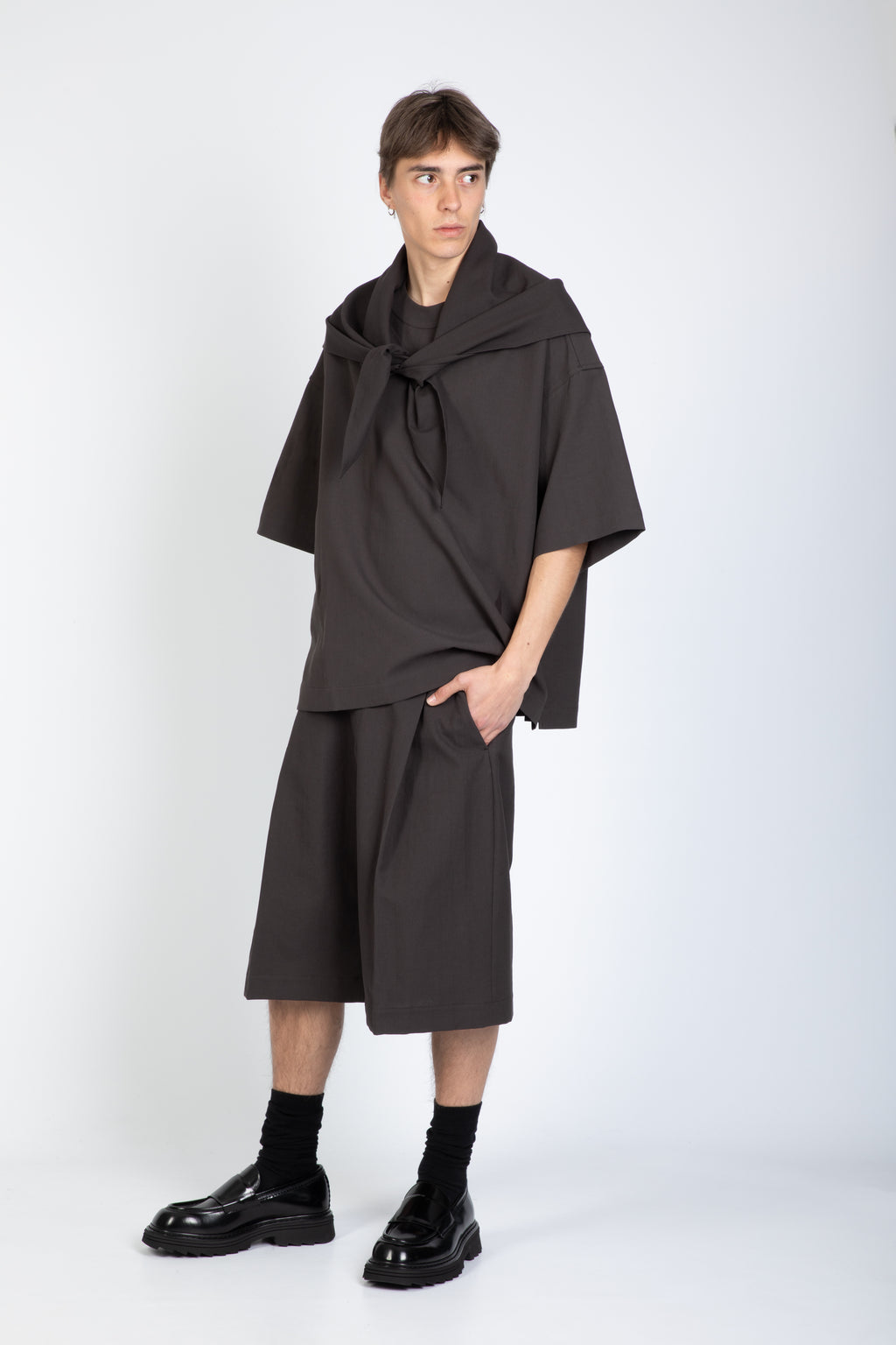 alt-image__Brown-cotton-crepe-shirt-with-removable-neckerchief---Cary-SNM
