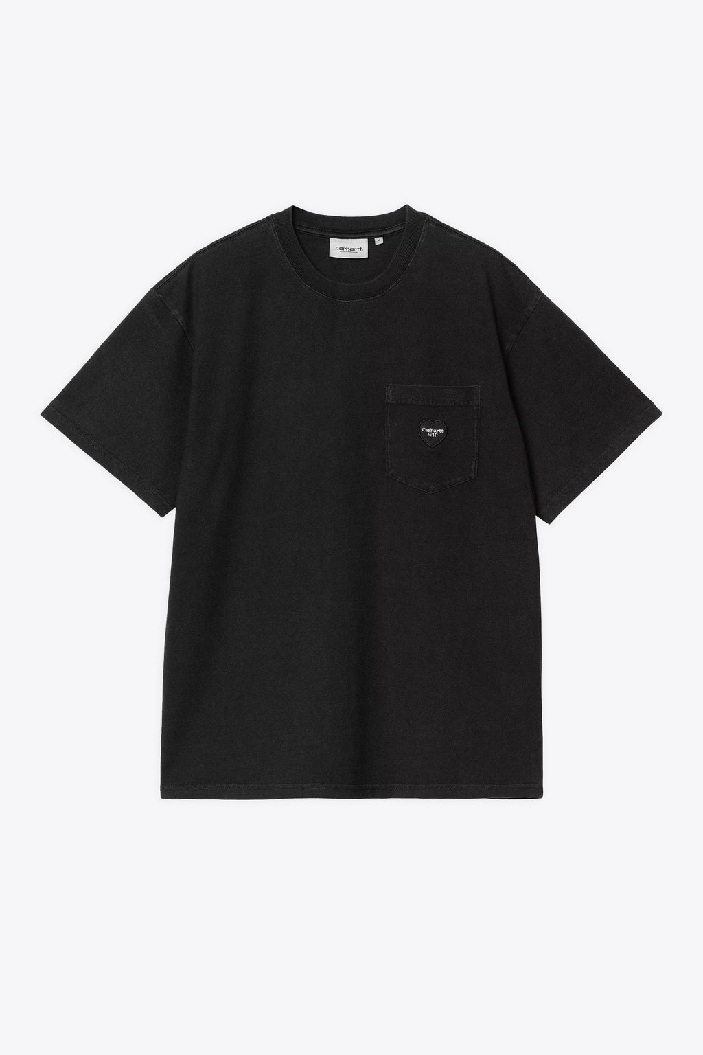 alt-image__T-shirt-nera-con-tasca-al-petto-e-inserto-a-forma-di-cuore---S/S-Ingo-Pocket-T-Shirt