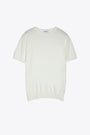 T-shirt bianca in filo di cotone 