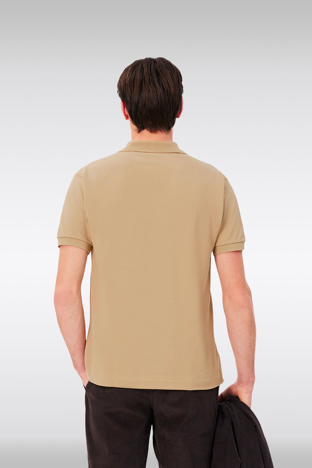 alt-image__Beige-piquè-cotton-polo-shirt-with-short-sleeves