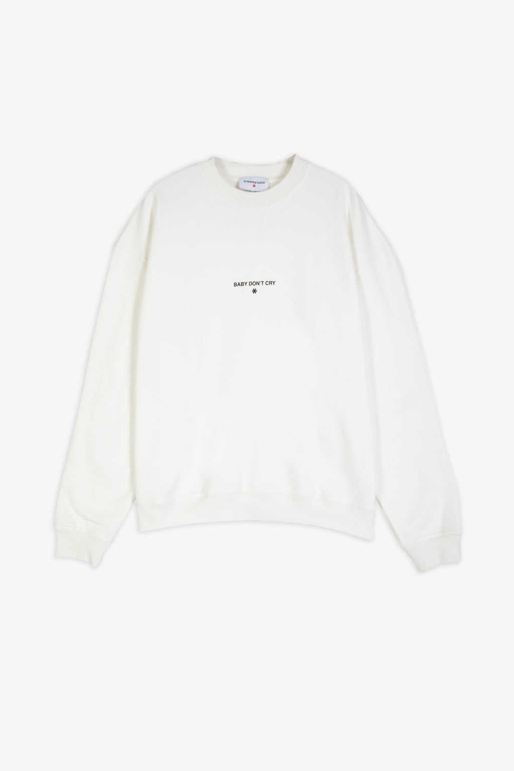 alt-image__Felpa-girocollo-in-cotone-panna-con-slogan-al-petto---Baby-Front-Crewneck